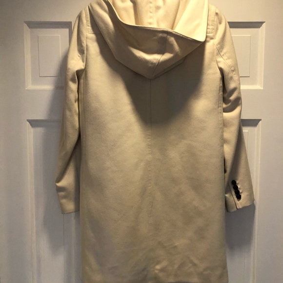 J.Crew winter white wool toggle coat with good size 4 - Picture 5 of 5